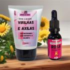 Kit Creme Clareador de Virilhas e axila + óleo de Rosa Mosqueta 100% Puro 30ml