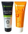 Kit Creme Facial Anti Rugas Hidrata e Controla o Oleosidade da Pele e Argila Preta Removedora de Cravos