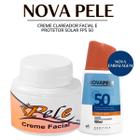 Kit Creme Facial Nova Pele 25g + Protetor Solar Facial FPS50 Nova Pele 100ml Toque Seco