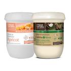 Kit creme massagem redutor cafeina 7 ativos + creme apricot