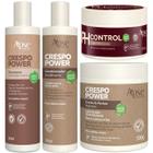 Kit Crespo Power Apse Porosidade Shampoo + Condicionador + Creme Pentear + Mascara Ph Control 300g