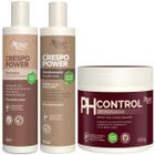Kit Crespo Power Apse Shampoo + Condicionador + Mascara Ph Control Anti Porosidade Capilar 500g