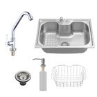 Kit Cuba Cozinha Gourmet Aço Inox C/ Torneira Bancada Móvel - Holtter Home Design