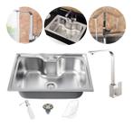 Kit Cuba Cozinha Gourmet Aço Inox Torneira Perfil Em L Slim - Brinovar