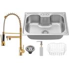 Kit Cuba Cozinha Gourmet Inox C/ Torneira Monocomando Luxo - Holtter Home Design