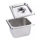 Kit Cuba Gastronômica Gn 1/6x100mm Com Tampa Aço Inox Buffet - Viva7 Máquinas