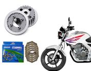 Kit Cubo E Platô Wgk + Discos Embreagem Cobreq Cbx 250 Twister Xr 250 Tornado Ano 2001 Até 2008 - WGK + COBREQ