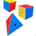 KIT Cubo Magico 2x2 + 3x3 + 3x3x3 Triângulo Cube Pro