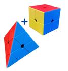 Kit Cubo Mágico Profissional 2x2x2 + 3x3x3 Triangulo Original - Ark Toys