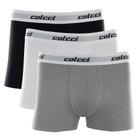 Kit Cueca Boxer Colcci 3 Peças Masculina Algodão Elástico