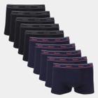 Kit Cueca Boxer Mash Cotton Elástico 10 Peças