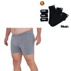 Kit Cueca Boxer Plus Size Masculino Trifil - Tam.GG1 - Cor:Mescla + Kit 3 Meias Sapatilha Tamanho:39 - Cor:Preto