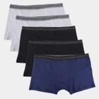 Kit Cueca Boxer Plus Size Underwear Lisa 5 Peças - Cueca