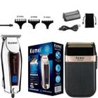 KIT Cuidado Masculino (KEMEI 2024 + 9164) bivolt prático e portátil - AL