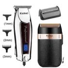 KIT Cuidado Masculino (KEMEI 2024 + 9164) design moderno e ergonômico - AL