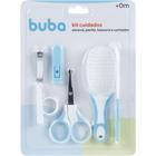 Kit Cuidados Baby Com O Bebê Menino Azul 0m Buba 4 Peças
