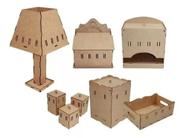 Kit Cuidados e Higiene Bebê 8 Peças Completo Mdf -