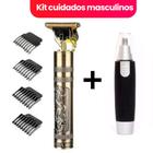 Kit cuidados masculinos - Barbeador máquina dragão e aparador de pelos Maquina cortar cabelo dragão