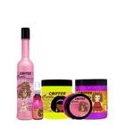 Kit Curls Coiffer shampoo mascara Fixador Creme de Pentear Selante Anti-Frizz p/Cabelos Crespos