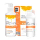 Kit D'Agua Natural Hidratante Facial Cleanser Vitamina C