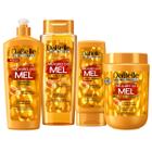 Kit Dabelle Milagres Mel + Shampoo 410ml Máscara 800g Creme Finalizador 550g 4 tens