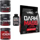 Kit Dark Mass 3kg Choco Branco + Venom Frutas Verm + Crea Fuse 150g + Gluta 150g+ Multi Dark Lab