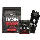 Kit Dark Mass 3kg + Creatina 100% Pura 150g + Coqueteleira 700ml Dark Lab