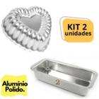 Kit De 1 Forma Coração Gomado Ballerine + 1 Forma Para Bolo Inglês Pão Bolo Cuca N. 2