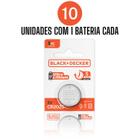 Kit de 10 Baterias CR2025 de Lítio Black + Decker - Black+Decker