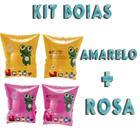 Kit de 2 Boias de Braço Rosa e Amarela de Sapinho Feliz