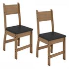 Kit de 2 Cadeiras Milano com Tecido em Material Sintetico