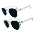 Kit de 2 Óculos Solares Redondo Unissex Casual Com Proteção Uv400 Life Style Premium Joachim