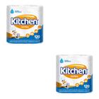 Kit de 2 Pacotes de Papel Toalha para cozinha Kitchen com 2 rolos