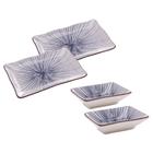 Kit De 2 Porta Molho Shoyu + 2 Pratos Para Servir Niguiri Hot Roll Temaki Guioza - Wolff