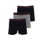 Kit De 3 Cuecas Boxer Box Mash Masculino Adulto De Algodão Cotton Masculina Cores Sortidas