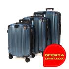 Kit de 3 Malas de Viagem com Rodas Duplas 360º e Cadeado TSA - Linha Pacific 8857 Travel Pro