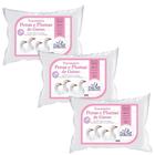 Kit de 3 Travesseiros com Enchimento e Penas e Plumas