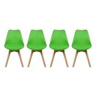 Kit de 4 Cadeiras Prizi Wood E75-Verde