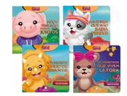 Kit de 4 livros Coleção Pequenos animais - Livros infantis cartonados - Blu Editora