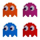 Kit de 4 Luminárias Fantasma Pac-Man Usare Fantasminha Pacman Jogo Game Geek Retrô Clássico