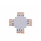 Kit de 5 Conectores para Fita LED 10mm - 4 Pinos em Cruz - SMD5050 - LMS-K5C4PCZ-10MM
