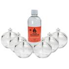 Kit De 6 Lamparinas 100ml Com 2 Fluidos Sem Cheiro Com Pavio