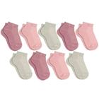 Kit De 9 Pares Meia Lupo Sport Kids Cano Curto Infantil Algodão Cores Básicas Para Menino E Menina