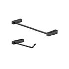 Kit De Acessórios Banheiro Troia Metal Preto Fosco Grego