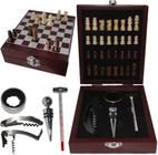 Mini Kit Vinho com Jogo de Xadrez - Unyhome - Tabacaria e Presentes