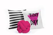 Kit De Almofada Decorativa Pop Nó 03 Peças - Today Day Pink