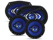 Kit de Alto-Falantes Hurricane Kit Pratico 2 Quadriaxiais 6"x9" + 2 Triaxiais 6" 280w RMS