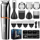 Kit de aparador de barba PRITECH 6 em 1 para homens à prova d'água IPX6