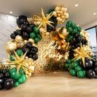 Kit de arco de balão FOTIOMRG verde e dourado com balões estelares