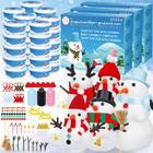 Kit de artesanato de boneco de neve EOBOH Build 36 Snowman com argila seca ao ar